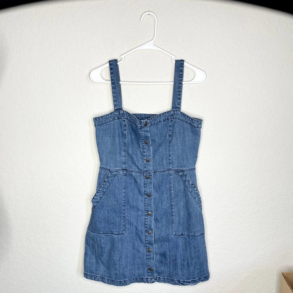 Highline Collective Denim Pinafore Dress Size 10 - Picture 5 of 5